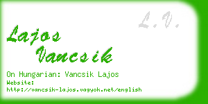 lajos vancsik business card